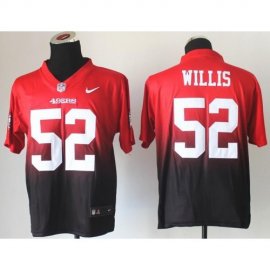 Nike San Francisco 49ers #52 Patrick Willis Red/Black Mens Stitched NFL Elite Fadeaway Fashion Jersey