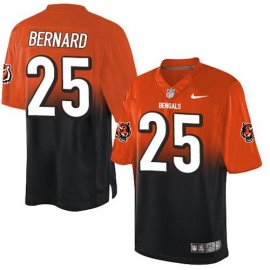 Nike Cincinnati Bengals #25 Giovani Bernard Orange/Black Mens Stitched NFL Elite Fadeaway Fashion Jersey