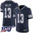 Nike Dallas Cowboys #13 Michael Gallup Navy Blue Team Color Mens Stitched NFL 100th Season Vapor Limited Jersey