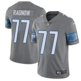 Nike Detroit Lions #77 Frank Ragnow Gray Mens Stitched NFL Limited Rush Jersey