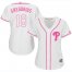 Philadelphia Phillies #18 Didi Gregorius White/Pink Fashion Womens Stitched MLB Jersey