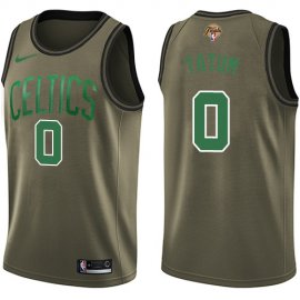 Nike Boston Celtics #0 Jayson Tatum Green Salute to Service Youth 2022 NBA Finals Swingman Jersey Youth