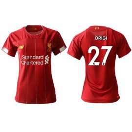 Womens Liverpool #27 Origi Red Home Soccer Club Jersey