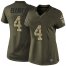 Nike Philadelphia Eagles #4 Jake Elliott Green Womens Stitched NFL Limited 2015 Salute to Service Jersey