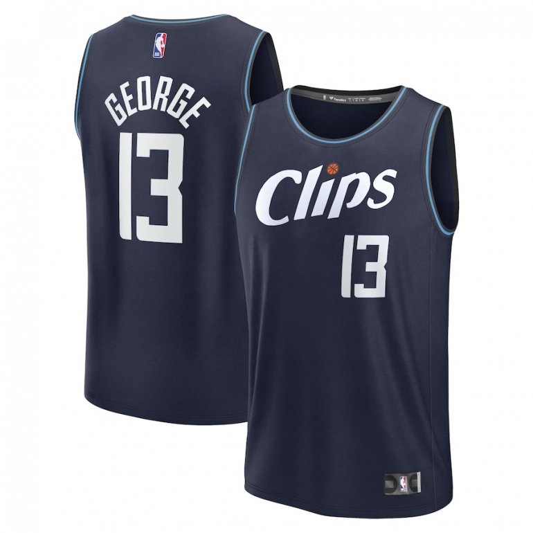 Paul George LA Clippers Fanatics Branded Unisex 2023/24 Fast Break Jersey – Navy – City Edition Paul George LA Clippers Fanatics Branded Unisex 2023/24 Fast Break Jersey – Navy – City Edition