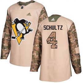 Adidas Pittsburgh Penguins #4 Justin Schultz Camo Authentic 2017 Veterans Day Stitched NHL Jersey