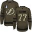 Adidas Tampa Bay Lightning #77 Victor Hedman Green 2022 Stanley Cup Final Patch Salute to Service Stitched NHL Jersey Mens