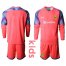 Dortmund Blank Pink Goalkeeper Long Sleeves Kid Soccer Club Jersey