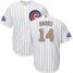Chicago Cubs #14 Ernie Banks White(Blue Strip) 2017 Gold Program Cool Base Stitched Youth MLB Jersey