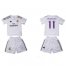 Real Madrid #11 Champions White Home Kid Soccer Club Jersey
