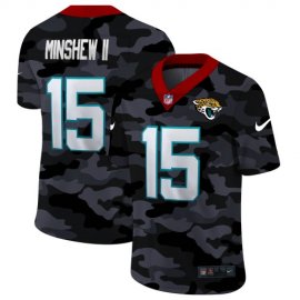 Jacksonville Jaguars #15 Gardner Minshew II Mens Nike 2020 Black CAMO Vapor Untouchable Limited Stitched NFL Jersey