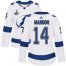 Adidas Tampa Bay Lightning #14 Pat Maroon White Road Authentic Womens 2020 Stanley Cup Champions Stitched NHL Jersey