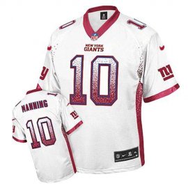 Nike New York Giants #10 Eli Manning White Mens Stitched NFL Elite Drift Fashion Jersey