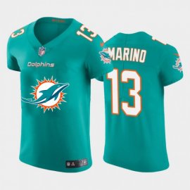 Miami Dolphins #13 Dan Marino Aqua Green Mens Nike Big Team Logo Elite NFL Jersey