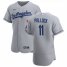 Los Angeles Dodgers #11 AJ Pollock Mens Nike Gray Road 2020 Authentic Team MLB Jersey
