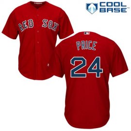 Boston Red Sox #24 David Price Red Cool Base Stitched Youth MLB Jersey