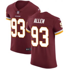 Nike Washington Football Team #93 Jonathan Allen Burgundy Red Team Color Mens Stitched NFL Vapor Untouchable Elite Jersey