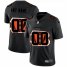 Cincinnati Bengals Custom Mens Nike Team Logo Dual Overlap Limited NFL Jersey Black