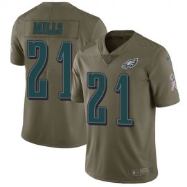 Nike Philadelphia Eagles #21 Jalen Mills Olive Mens Stitched NFL Limited 2017 Salute To Service Jersey