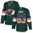 Adidas Minnesota Wild #63 Tyler Ennis Green Home Authentic USA Flag Stitched NHL Jersey