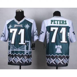 Nike Philadelphia Eagles #71 Jason Peters Midnight Green Mens Stitched NFL Elite Noble Fashion Jersey