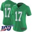 Nike Philadelphia Eagles #17 Alshon Jeffery Green Womens Stitched NFL Limited Rush 100th Season Jersey