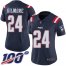 Nike New England Patriots #24 Stephon Gilmore Navy Blue Womens Stitched NFL Limited Rush 100th Season Jersey