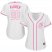 Cleveland Indians #28 Corey Kluber White/Pink Fashion Womens Stitched MLB Jersey