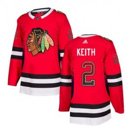 Adidas Chicago Blackhawks #2 Duncan Keith Red Home Authentic Drift Fashion Stitched NHL Jersey