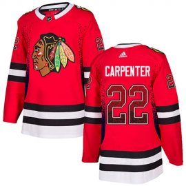 Adidas Chicago Blackhawks #22 Ryan Carpenter Red Home Authentic Drift Fashion Stitched NHL Jersey
