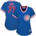 Chicago Cubs #71 Wade Davis Blue Cooperstown Womens Stitched MLB Jersey
