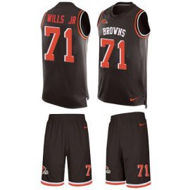 Nike Cleveland Browns #71 Jedrick Wills JR Brown Team Color Mens Stitched NFL Limited Tank Top Suit Jersey