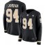 Nike New Orleans Saints #94 Cameron Jordan Black Team Color Womens Stitched NFL Limited Therma Long Sleeve Jersey