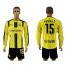 Dortmund #15 Hummels Home Long Sleeves Soccer Club Jersey