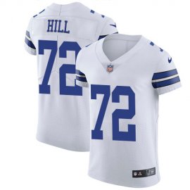 Nike Dallas Cowboys #72 Trysten Hill White Mens Stitched NFL New Elite Jersey