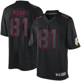 Nike Washington Football Team #81 Art Monk Black Mens Stitched NFL Impact Limited Jersey