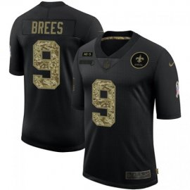 New Orleans New Orleans Saints #9 Drew Brees Mens Nike 2020 Salute To Service Camo Limited NFL Jersey Black