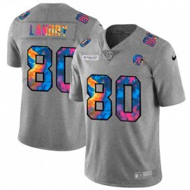 Cleveland Browns #80 Jarvis Landry Mens Nike Multi-Color 2020 NFL Crucial Catch NFL Jersey Greyheather