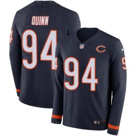 Nike Chicago Bears #94 Robert Quinn Navy Blue Team Color Mens Stitched NFL Limited Therma Long Sleeve Jersey