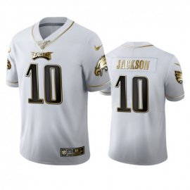 Philadelphia Eagles #10 Desean Jackson Mens Nike White Golden Edition Vapor Limited NFL 100 Jersey