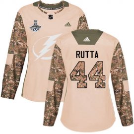 Adidas Tampa Bay Lightning #44 Jan Rutta Camo Authentic 2017 Veterans Day Womens 2020 Stanley Cup Champions Stitched NHL Jersey