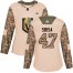 Adidas Vegas Golden Knights #47 Luca Sbisa Camo Authentic 2017 Veterans Day Womens Stitched NHL Jersey