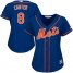 New York Mets #8 Gary Carter Blue Alternate Womens Stitched MLB Jersey