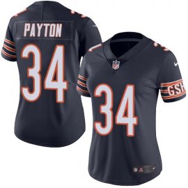 Nike Chicago Bears #34 Walter Payton Navy Blue Team Color Womens Stitched NFL Vapor Untouchable Limited Jersey