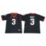 Georgia Bulldogs #3 Zamir White Black Limited Stitched College Jersey