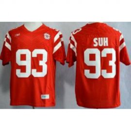 Nebraska Cornhuskers 93 Ndamukong Suh Red College Football NCAA Jersey
