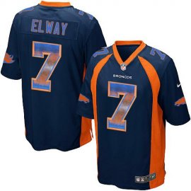 Nike Denver Broncos #7 John Elway Navy Blue Alternate Mens Stitched NFL Limited Strobe Jersey