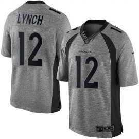 Nike Denver Broncos #12 Paxton Lynch Gray Mens Stitched NFL Limited Gridiron Gray Jersey
