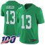 Nike Philadelphia Eagles #13 Nelson Agholor Green Mens Stitched NFL Limited Rush 100th Season Jersey