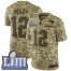 Nike New England Patriots #12 Tom Brady Camo Super Bowl LIII Bound Mens Stitched NFL Limited 2018 Salute To Service Jersey